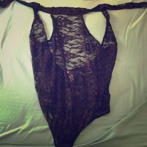 Yandy Celeste High Neck Lace Teddy